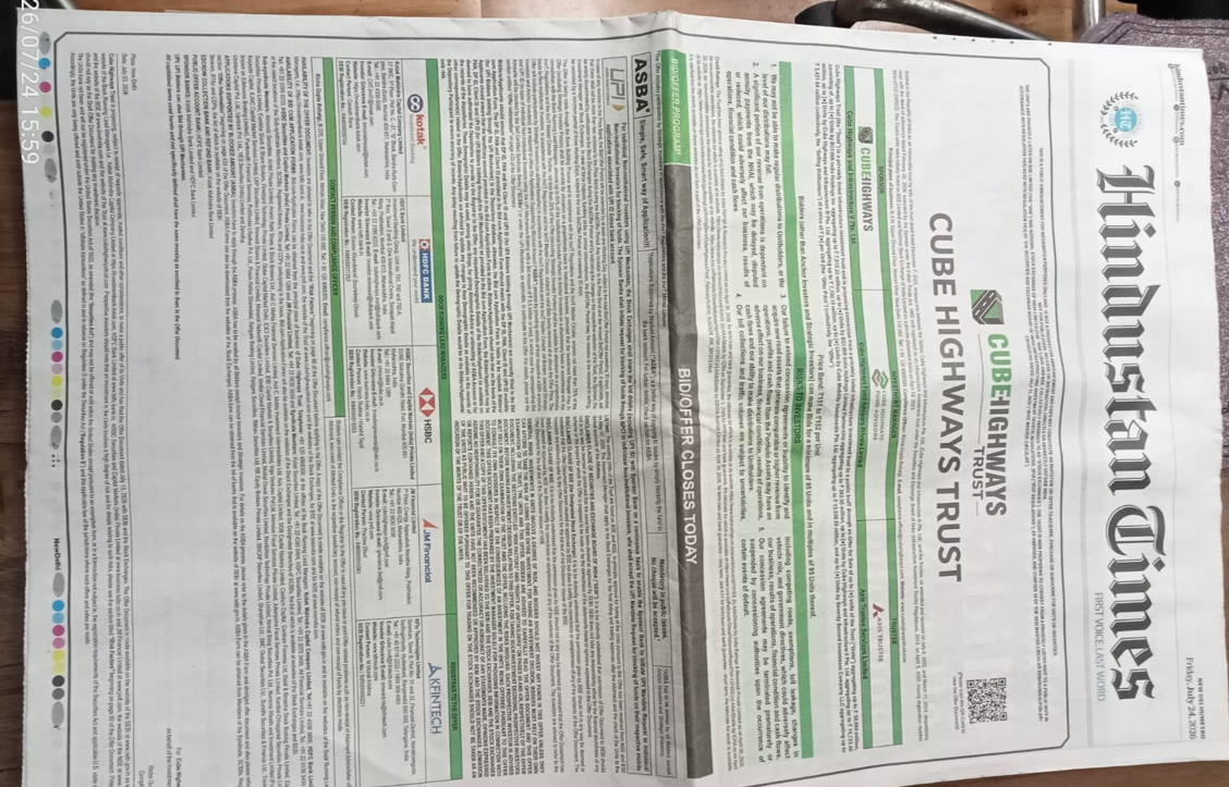 Front page ads